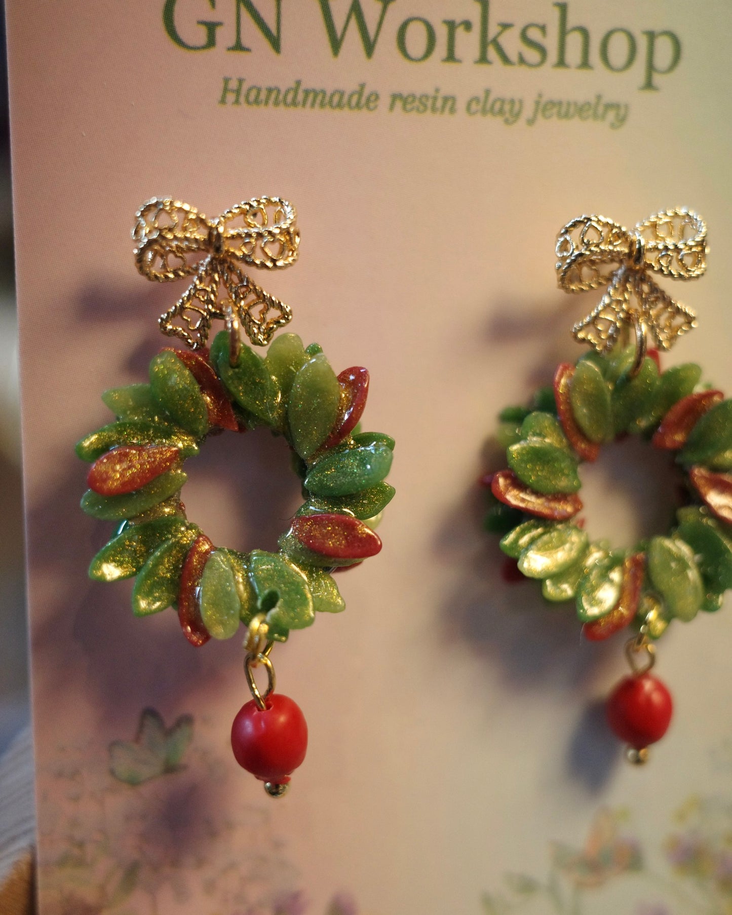 Christmas Wreath Dangles