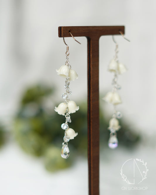 Whispers of Lily Earrings - May Birth Flowers