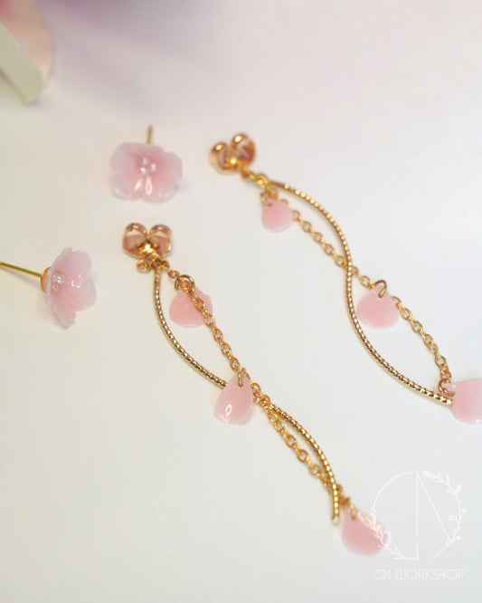 Two-Way Sakura Petals Dangles