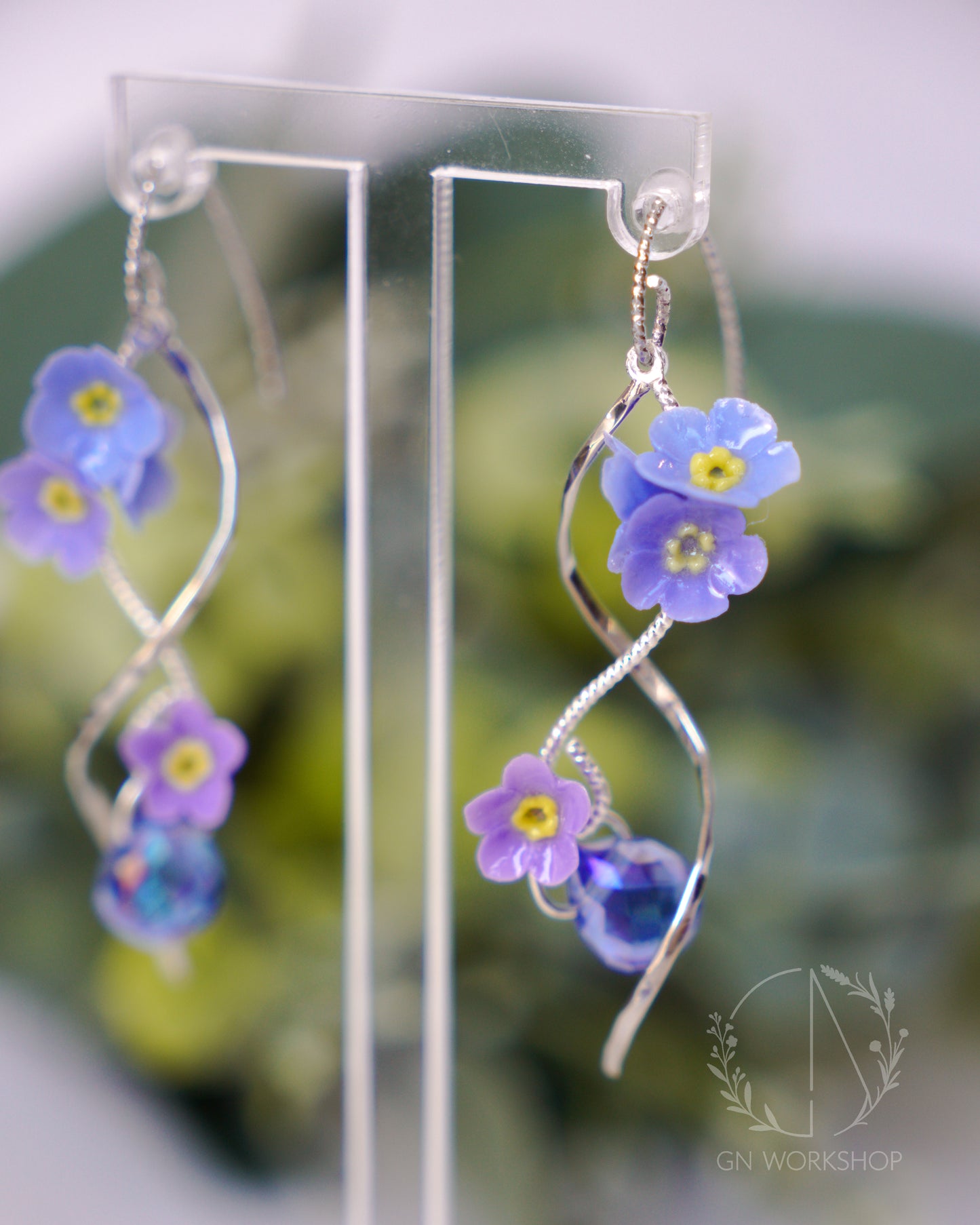 Wave of Memory - Forget-Me-Not Dangles