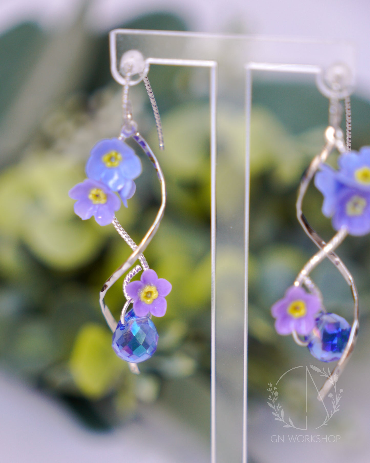 Wave of Memory - Forget-Me-Not Dangles