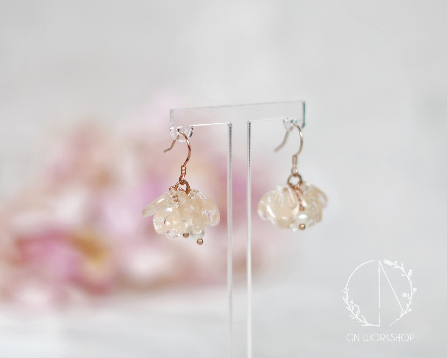 Crystalline Petals Dangle Earrings