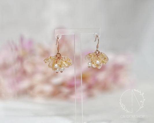 Crystalline Petals Dangle Earrings