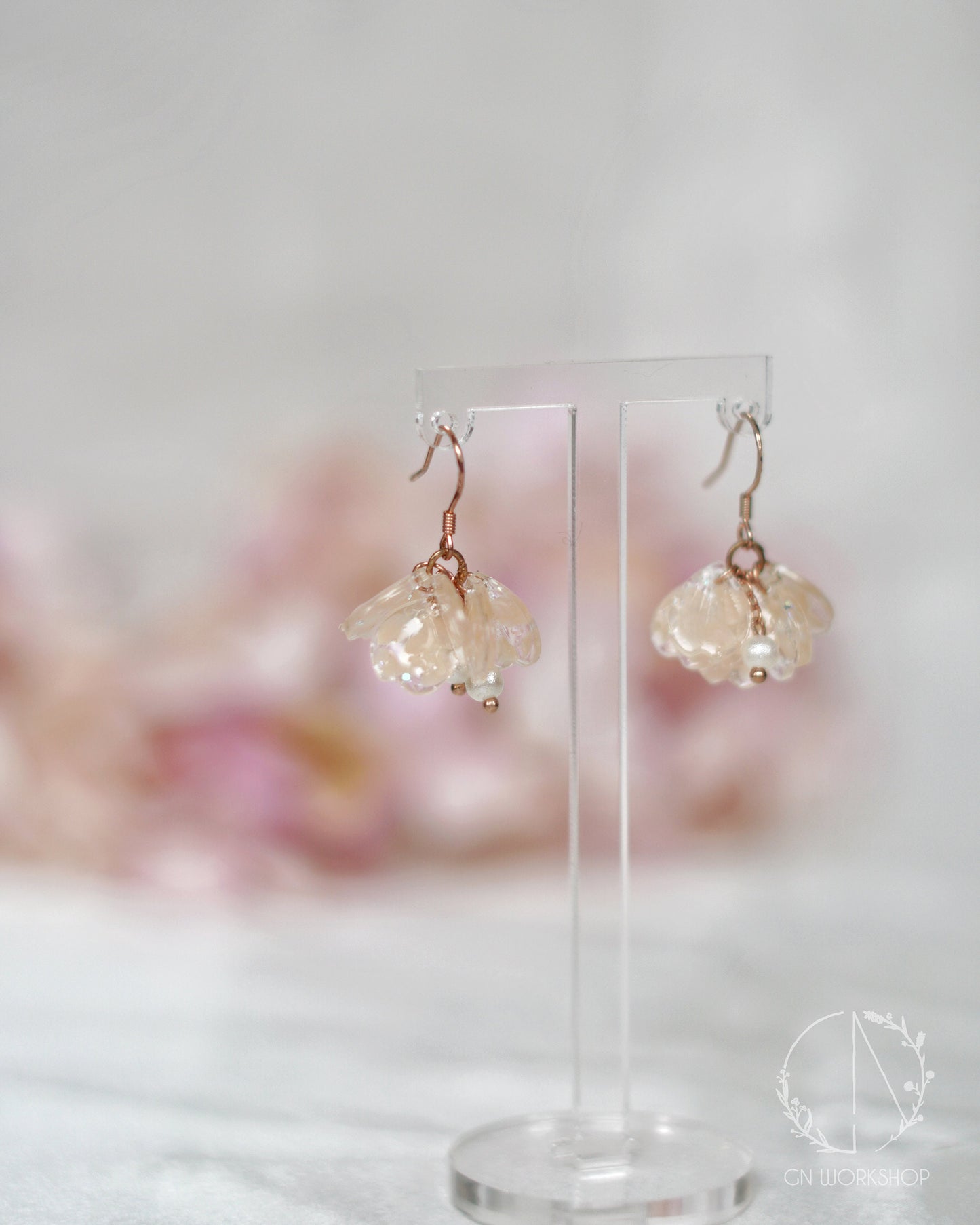 Crystalline Petals Dangle Earrings