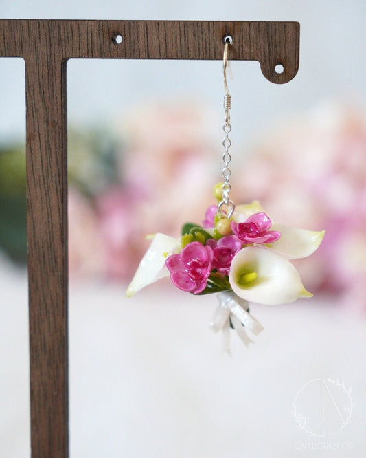 Wedding Bouquet Dangles - Calla Lily & Orchid