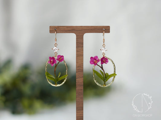 Orchid Dangle Earrings