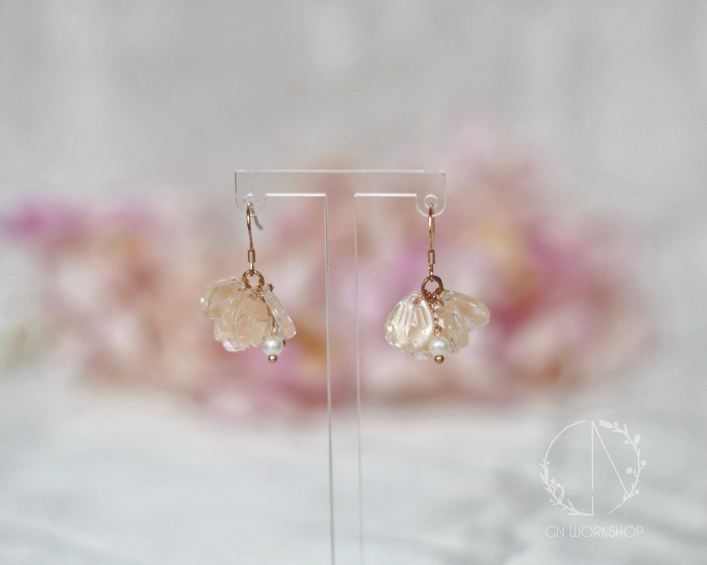 Crystalline Petals Dangle Earrings