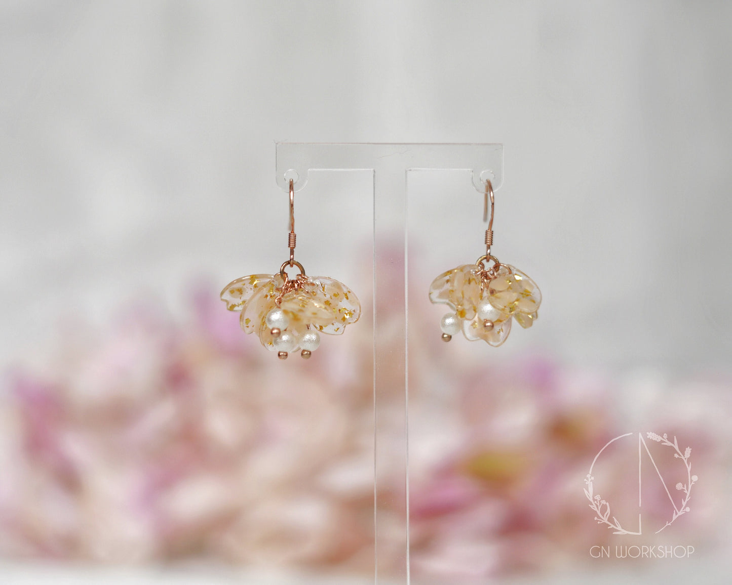 Crystalline Petals Dangle Earrings