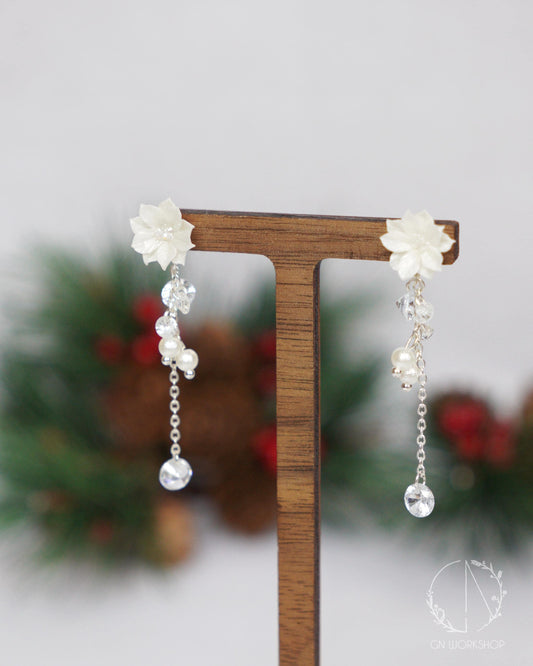 Snowy Poinsettia Dangles