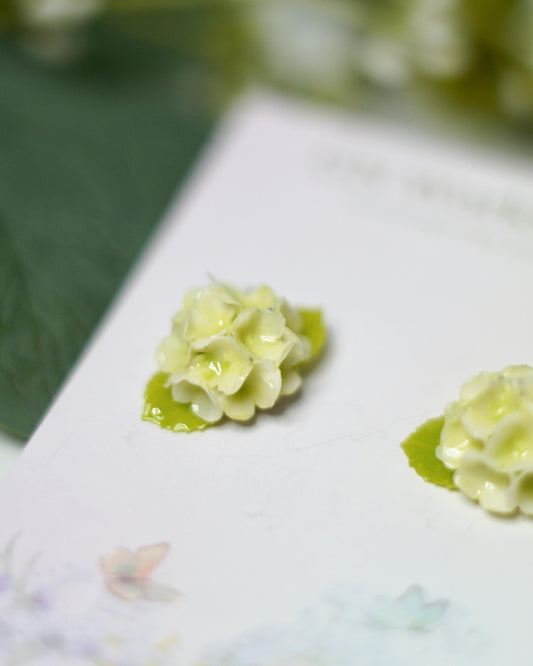 Hand-Painted Hydrangea Ombre Studs