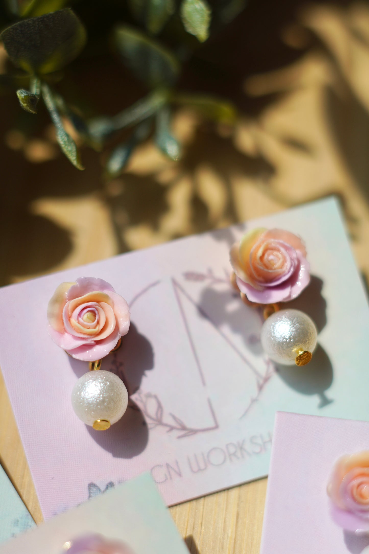 Rainbow Rose Studs
