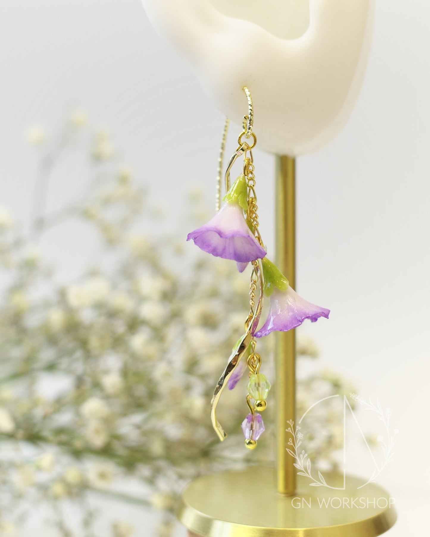 Morning Glory Flourish Dangles - September Birth flower