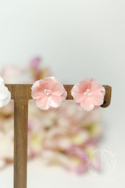 Petal Blush Cherry Studs