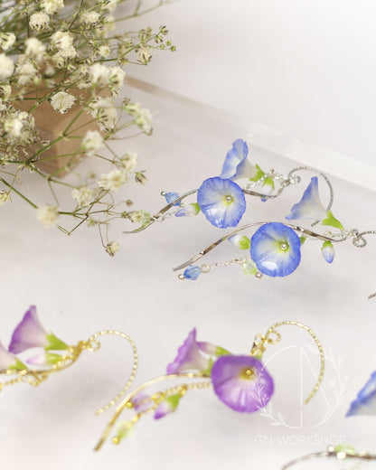 Morning Glory Flourish Dangles - September Birth flower