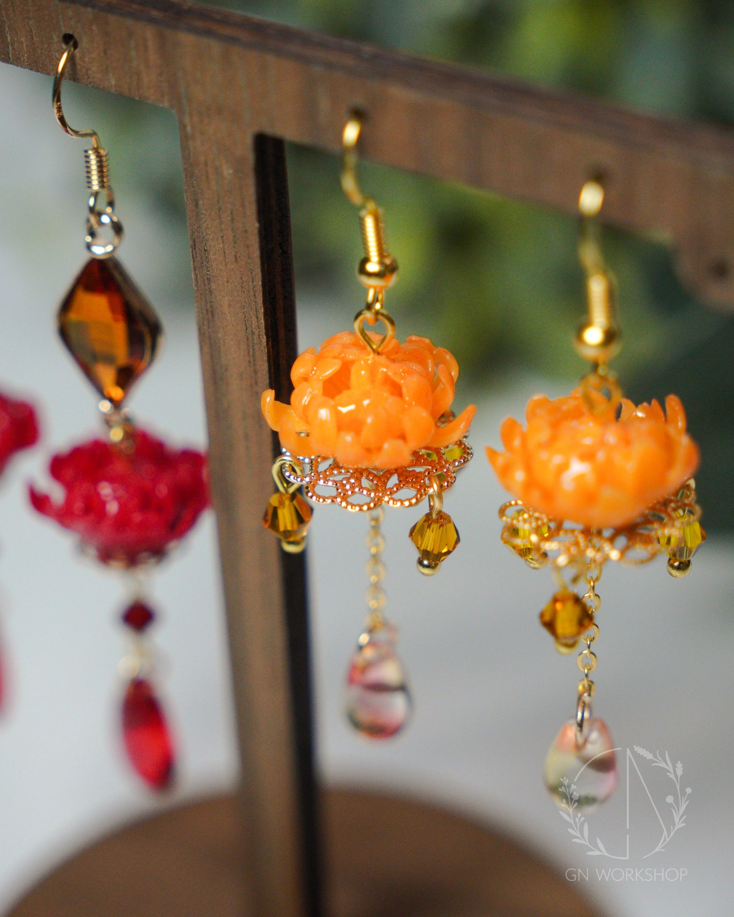 Golden Chrysanthemum Dangles - November Birth Flowers