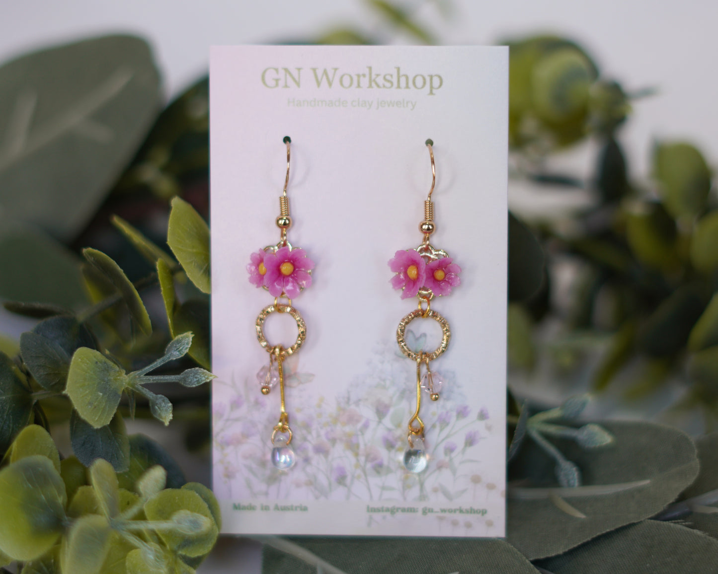 Cosmos Blossom Dangles - October Birth Flowers