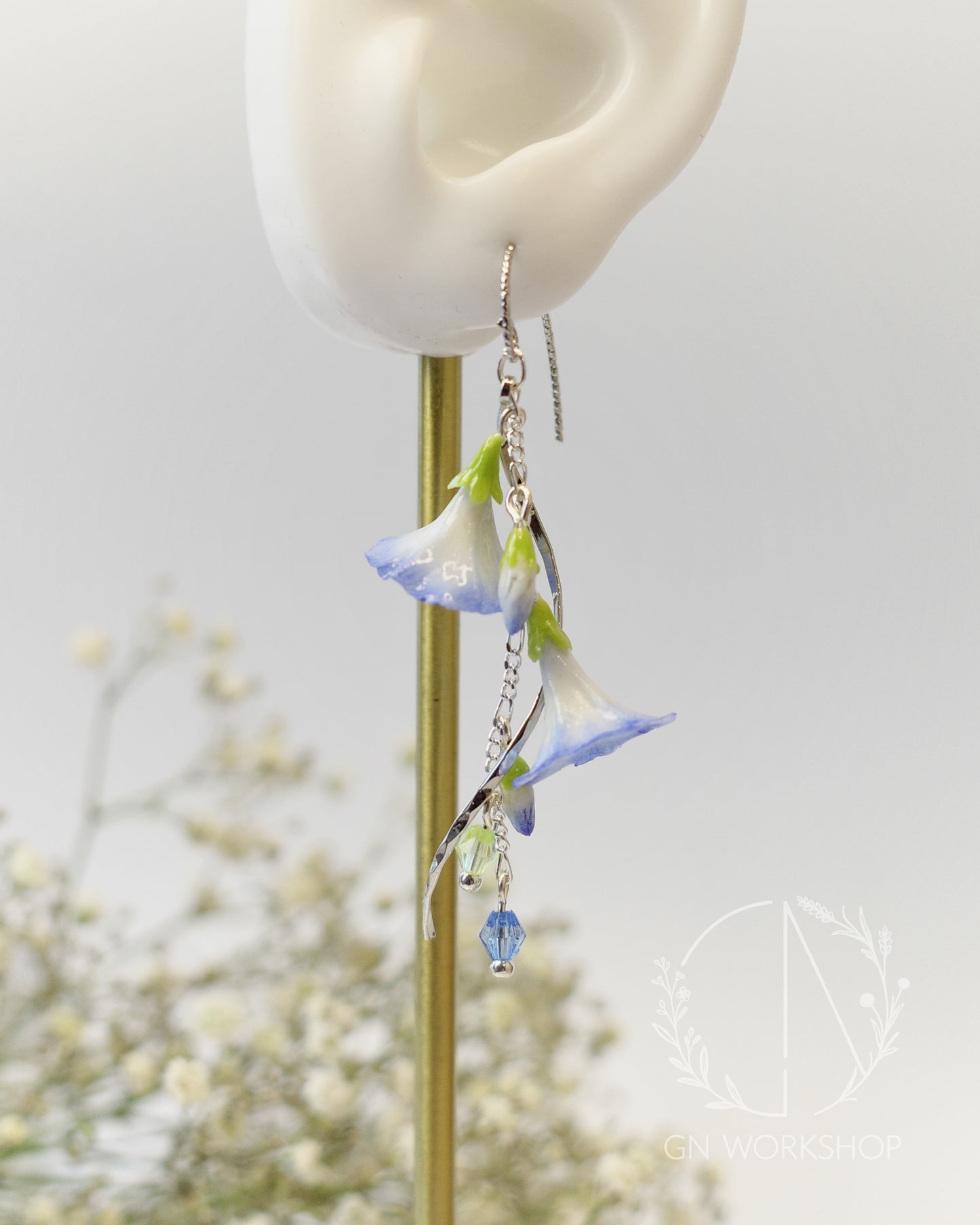 Morning Glory Flourish Dangles - September Birth flower