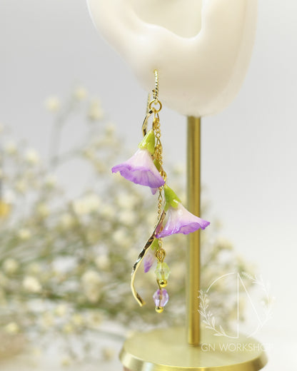 Morning Glory Flourish Dangles - September Birth flower
