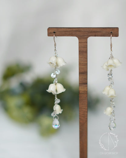 Whispers of Lily Earrings - May Birth Flowers