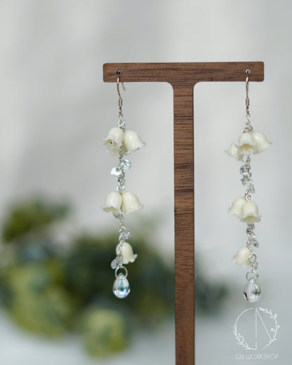 Whispers of Lily Earrings - May Birth Flowers