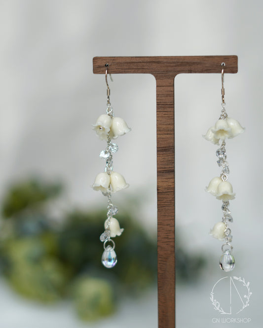 Whispers of Lily Earrings - May Birth Flowers