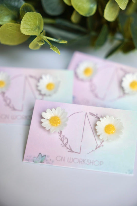Daisy Studs - April Birth Flowers