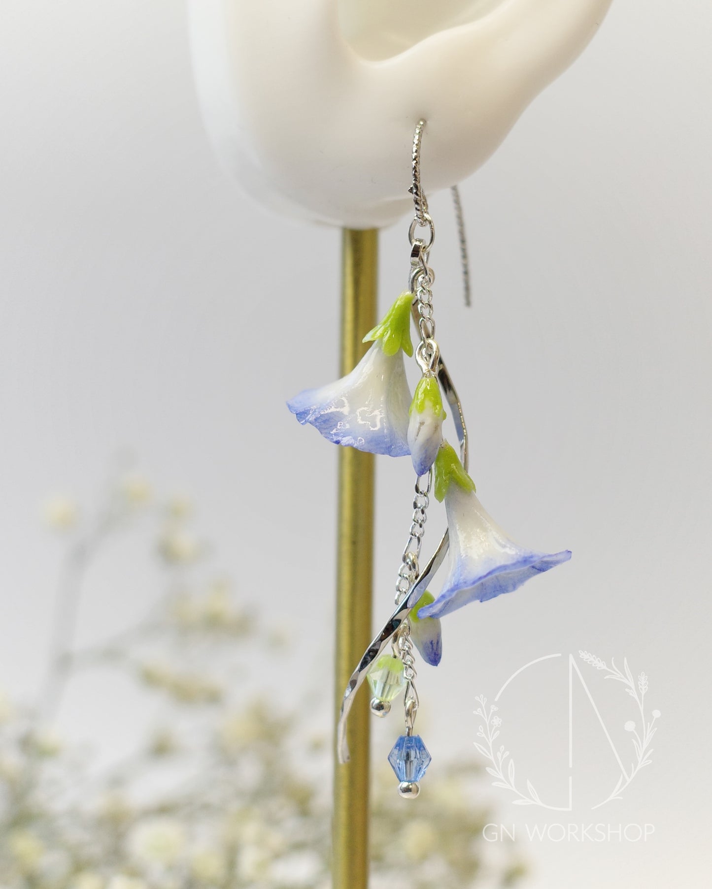 Morning Glory Flourish Dangles - September Birth flower
