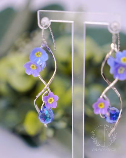 Wave of Memory - Forget-Me-Not Dangles