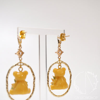 Teddy's Christmas Blossom Earrings