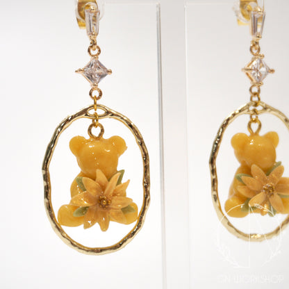 Teddy's Christmas Blossom Earrings