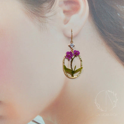 Orchid Dangle Earrings