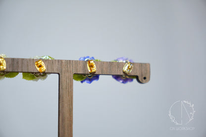 Hand-Painted Hydrangea Ombre Studs
