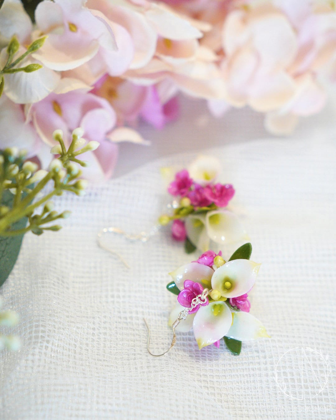 Wedding Bouquet Dangles - Calla Lily & Orchid