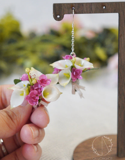 Wedding Bouquet Dangles - Calla Lily & Orchid