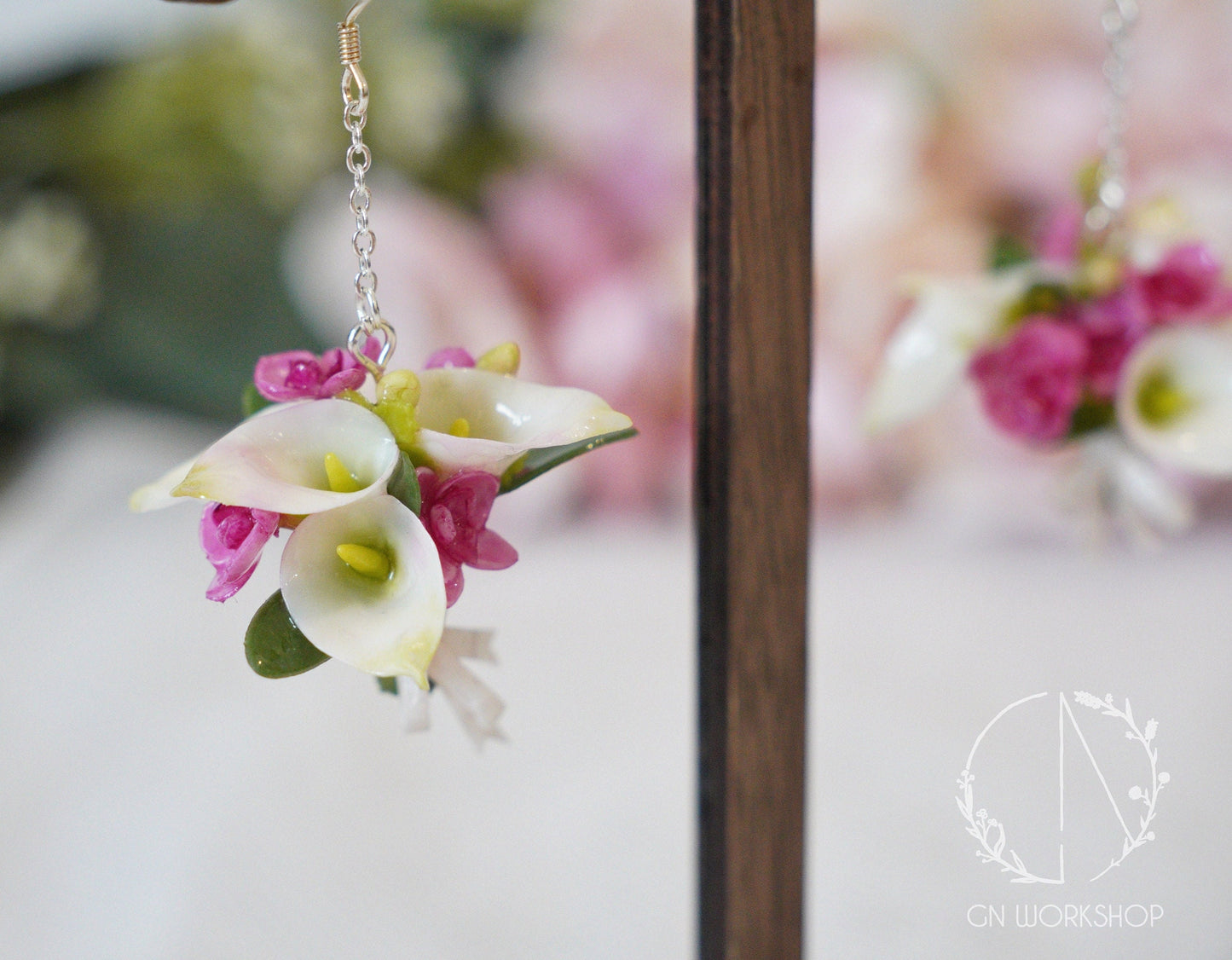 Wedding Bouquet Dangles - Calla Lily & Orchid