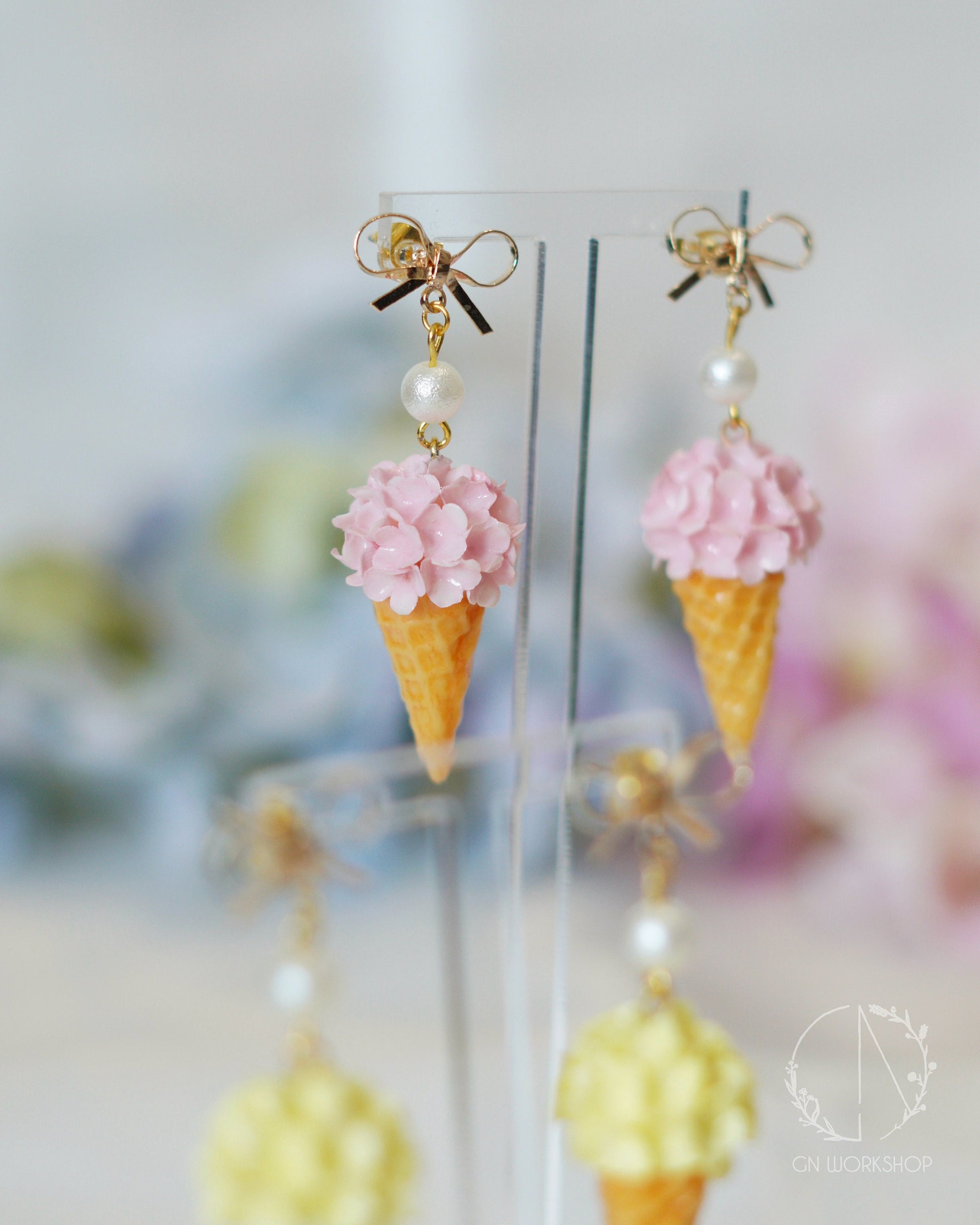 Hydrangea Ice Cream Dangles