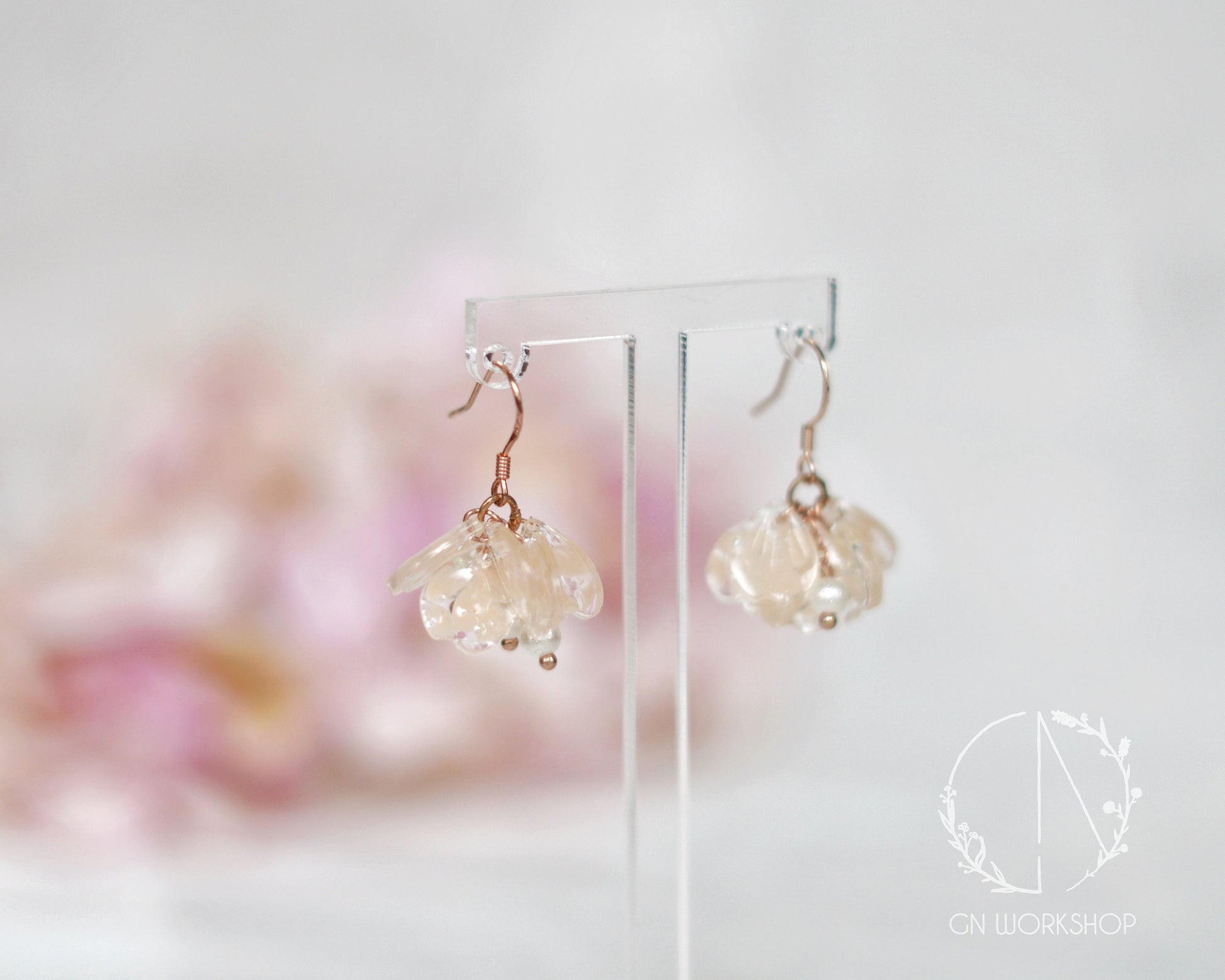 Crystalline Petals Dangle Earrings