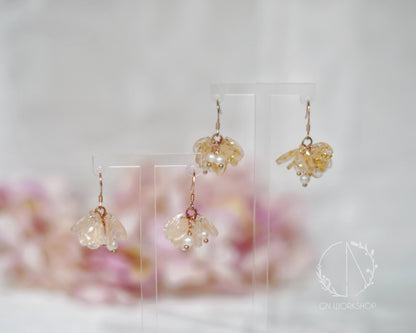 Crystalline Petals Dangle Earrings