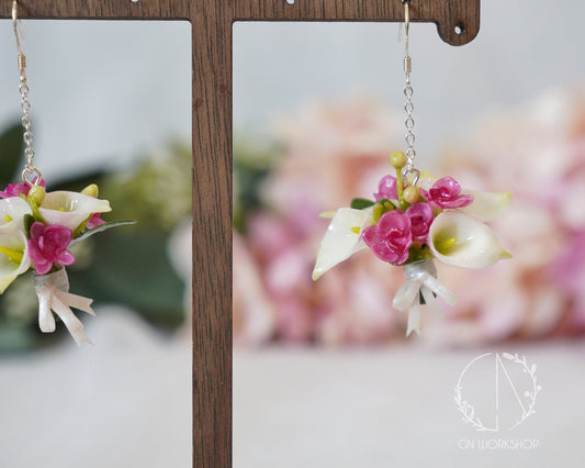 Wedding Bouquet Dangles - Calla Lily & Orchid