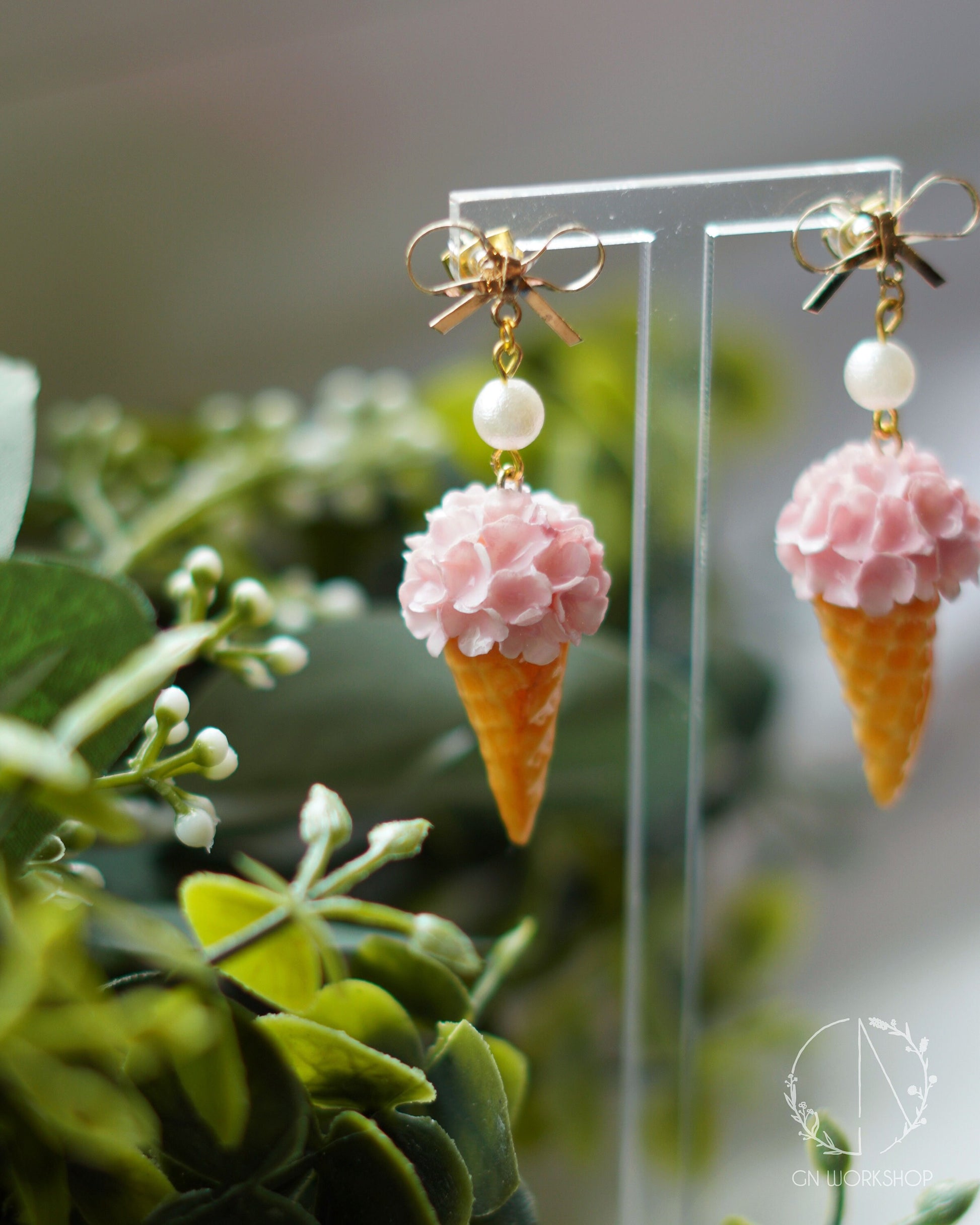 Hydrangea Ice Cream Dangles