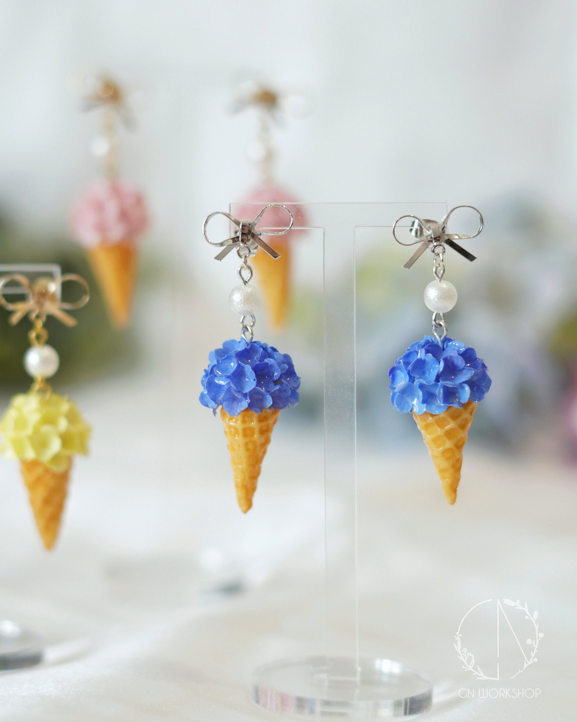 Hydrangea Ice Cream Dangles