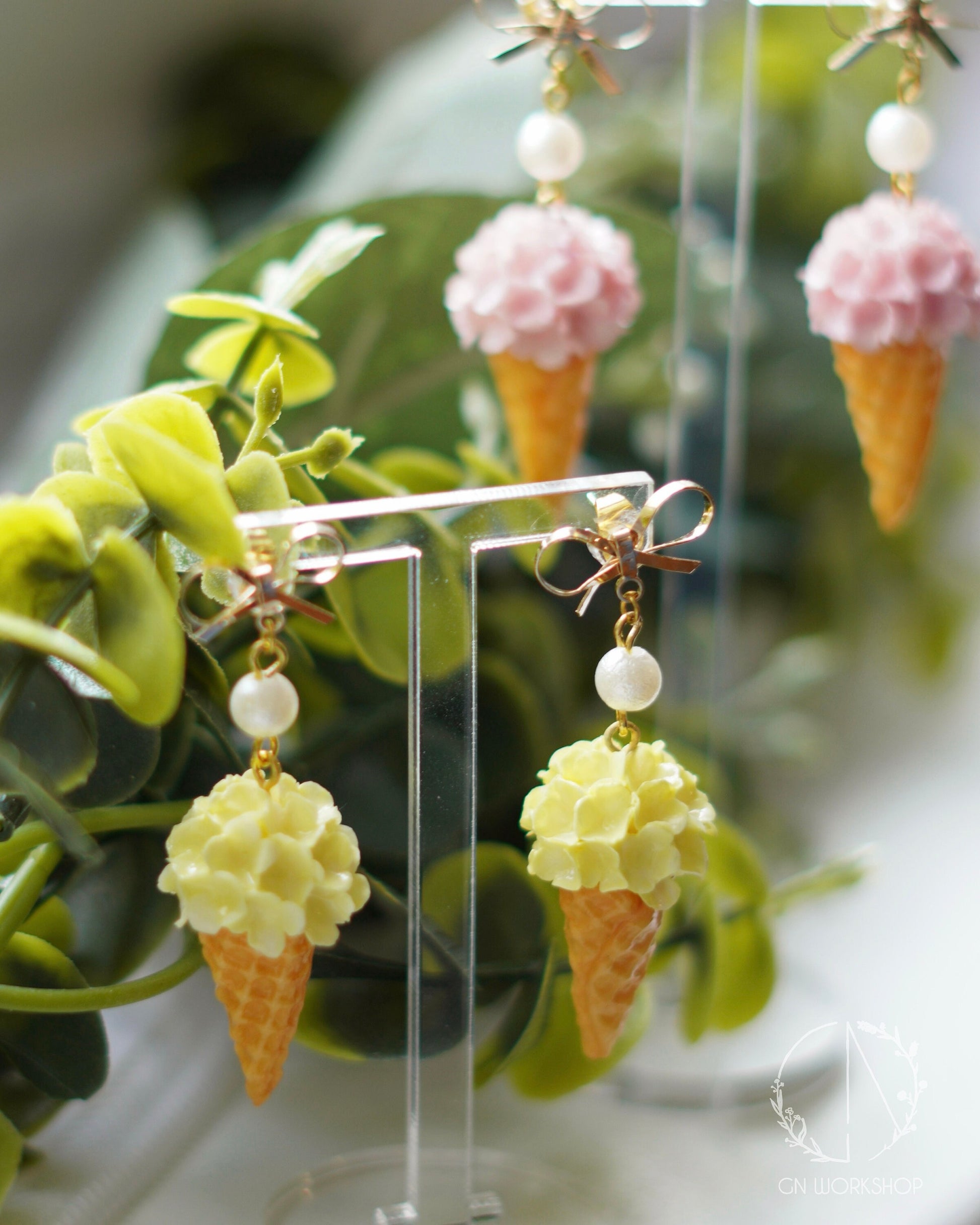 Hydrangea Ice Cream Dangles