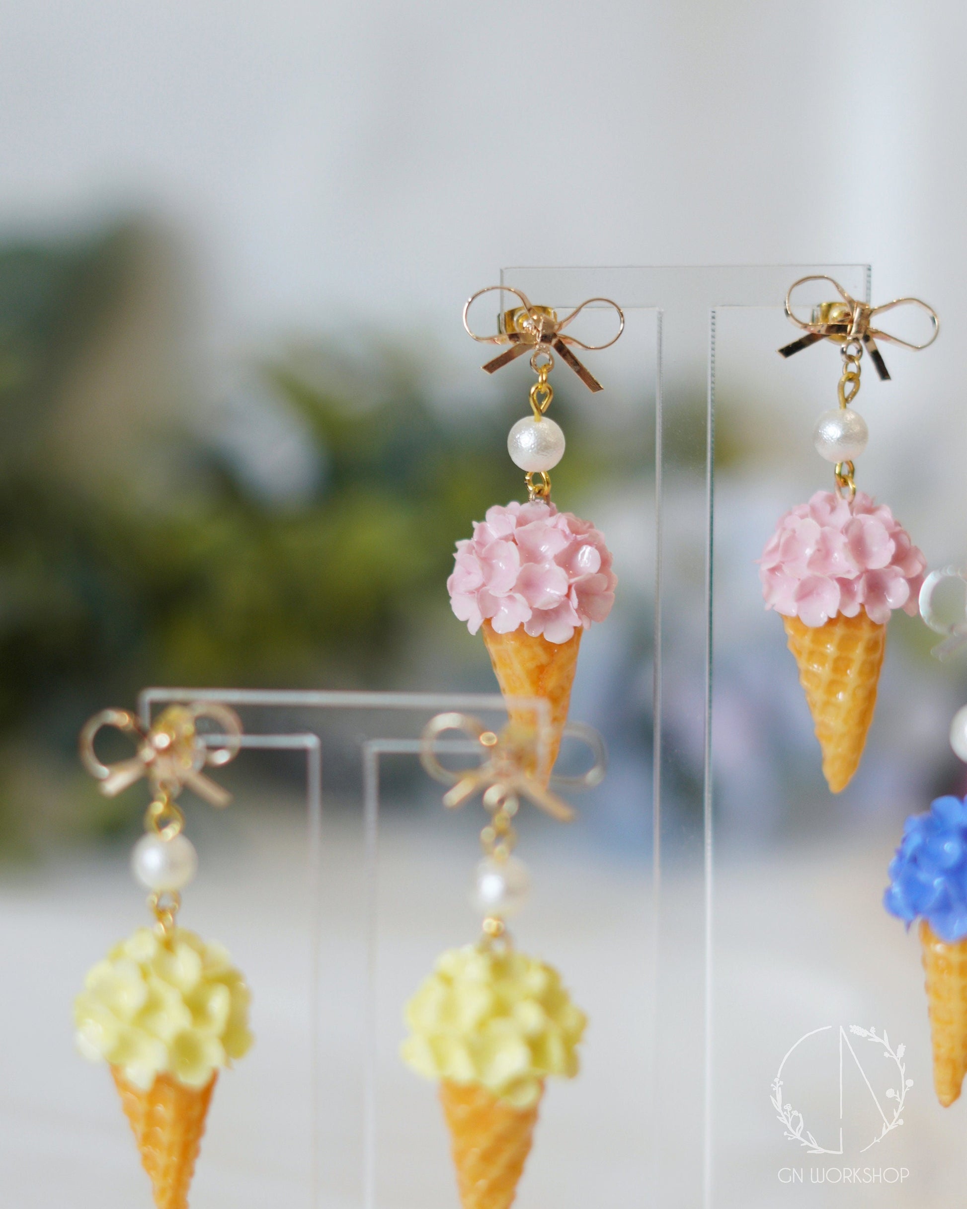 Hydrangea Ice Cream Dangles