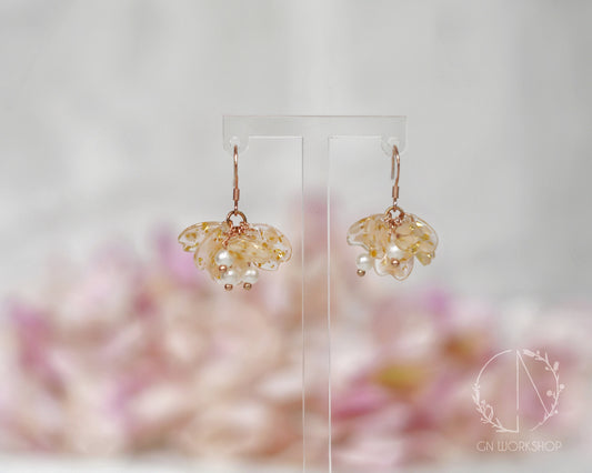 Crystalline Petals Dangle Earrings