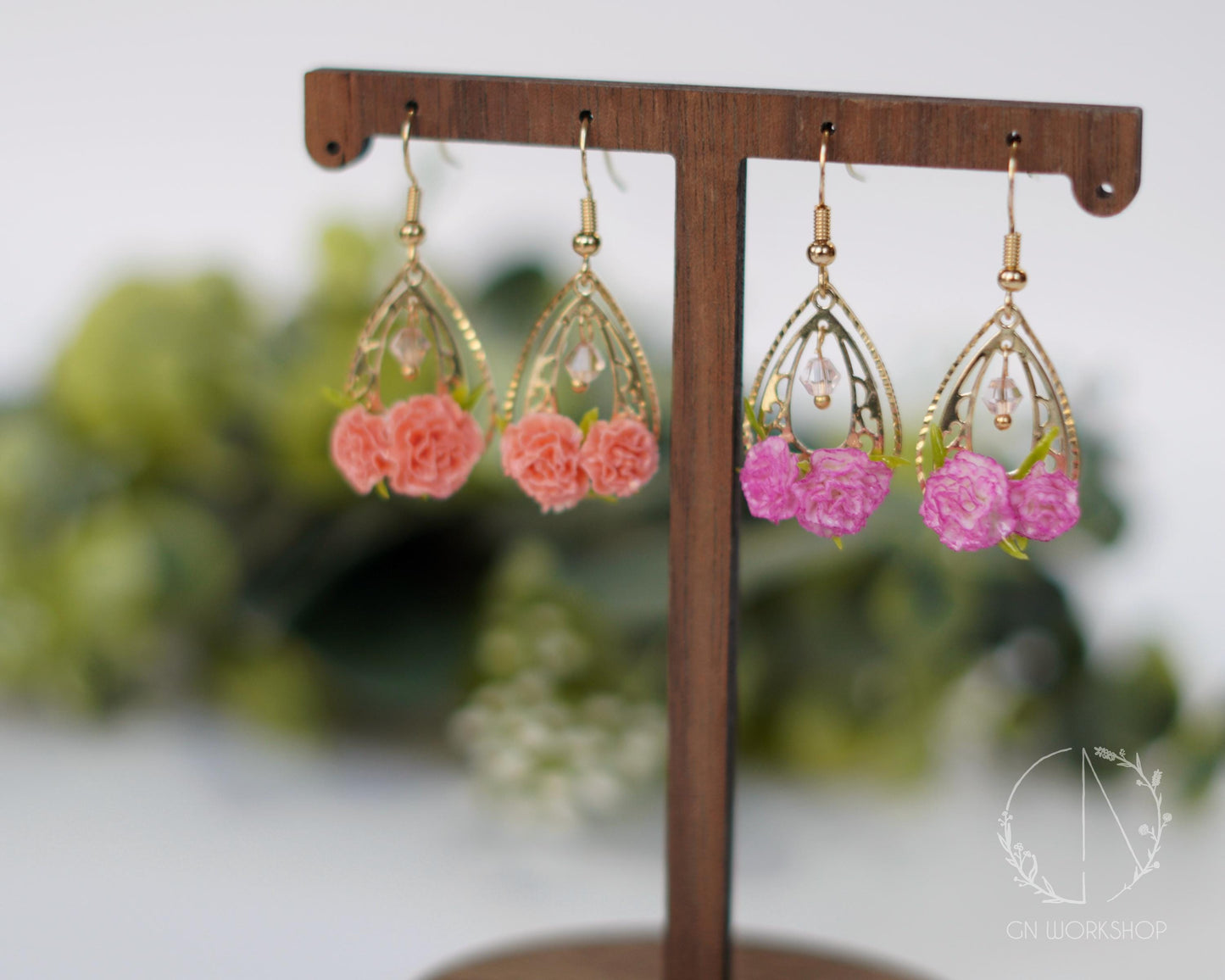 Carnation Dangles - January Birth Flowers