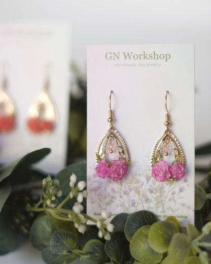 Carnation Dangles - January Birth Flowers