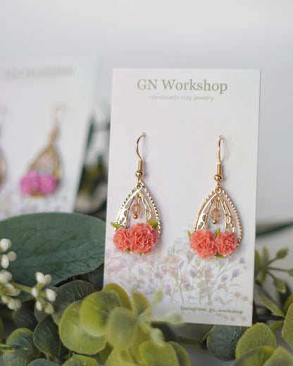 Carnation Dangles - January Birth Flowers