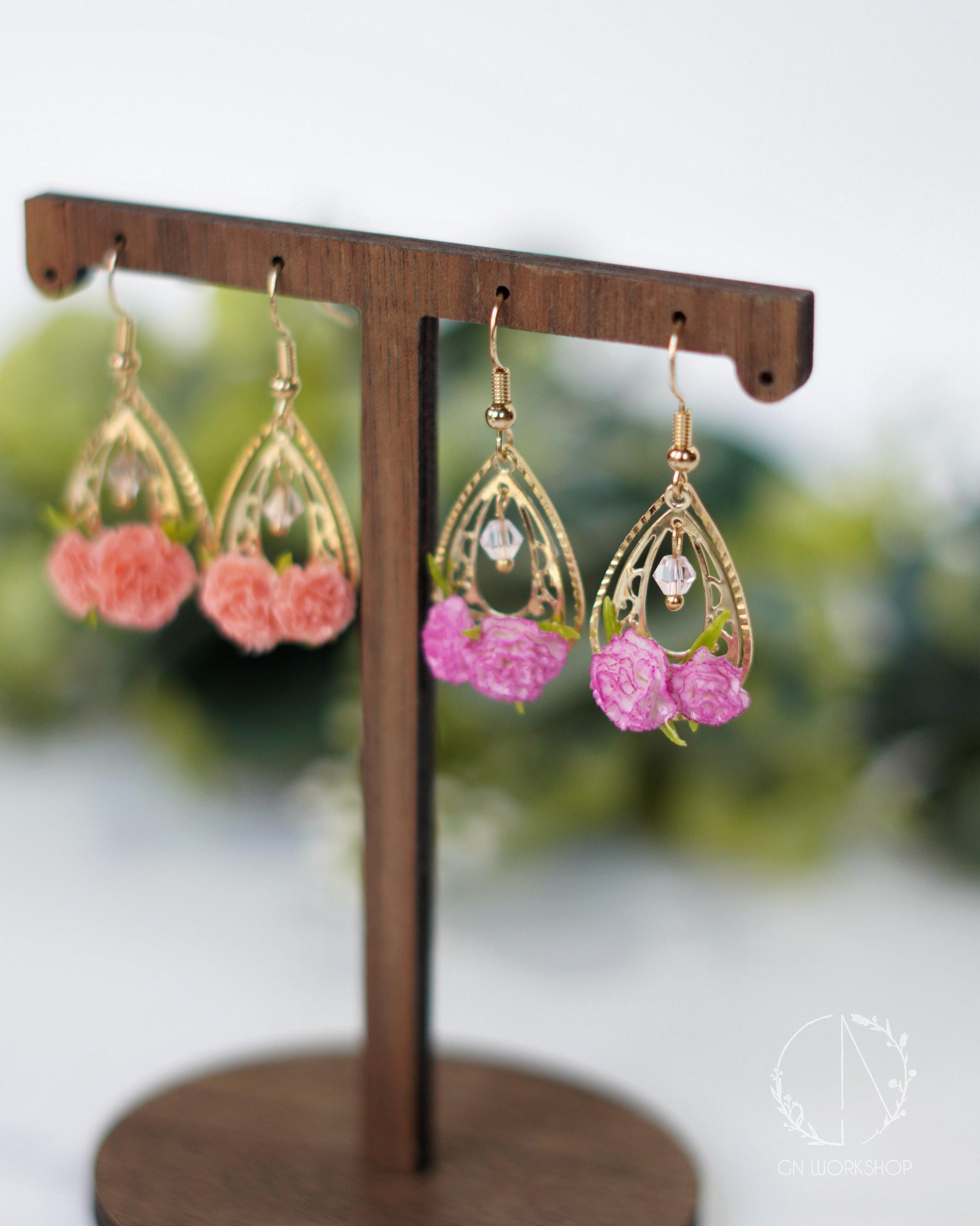 Carnation Dangles - January Birth Flowers