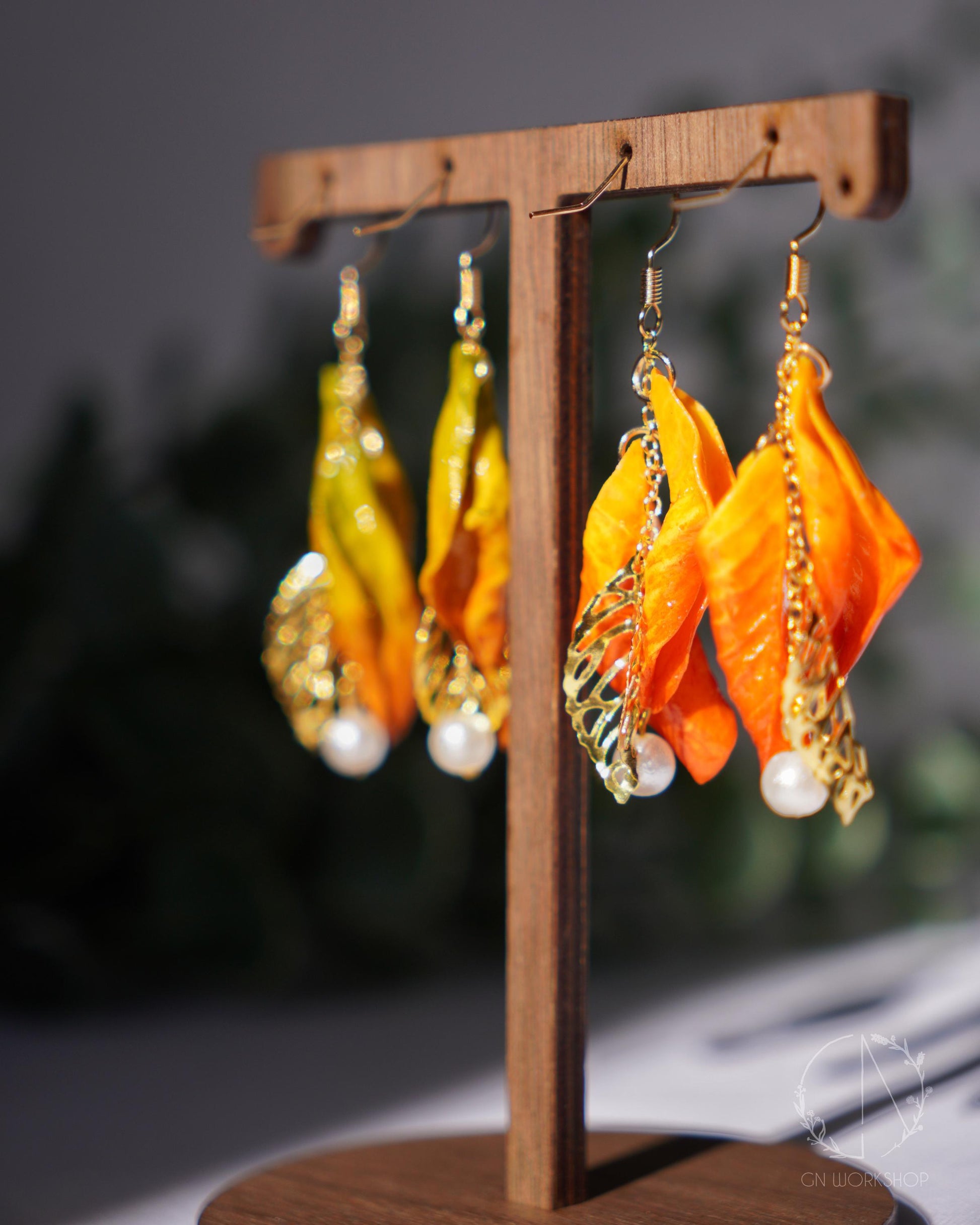 Autumn Whisper Leaf Earrings