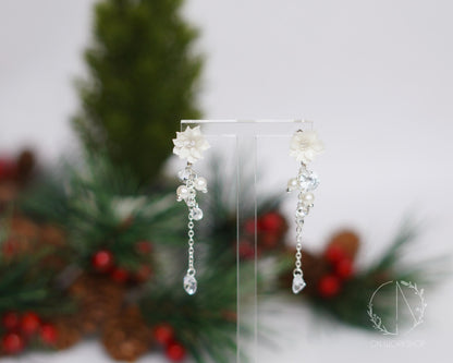 Snowy Poinsettia Dangles
